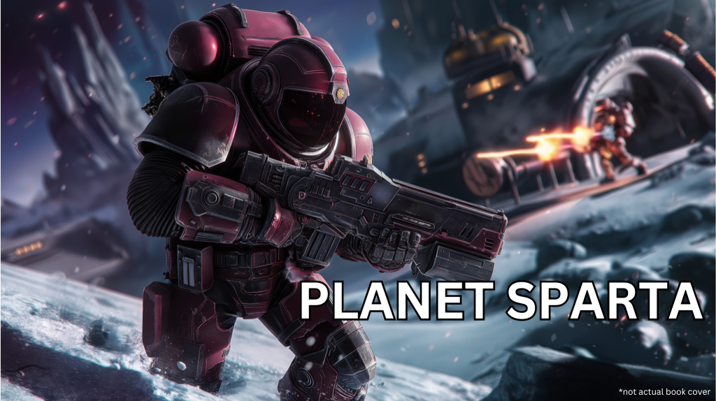 Armored soldier on an alien battlefield