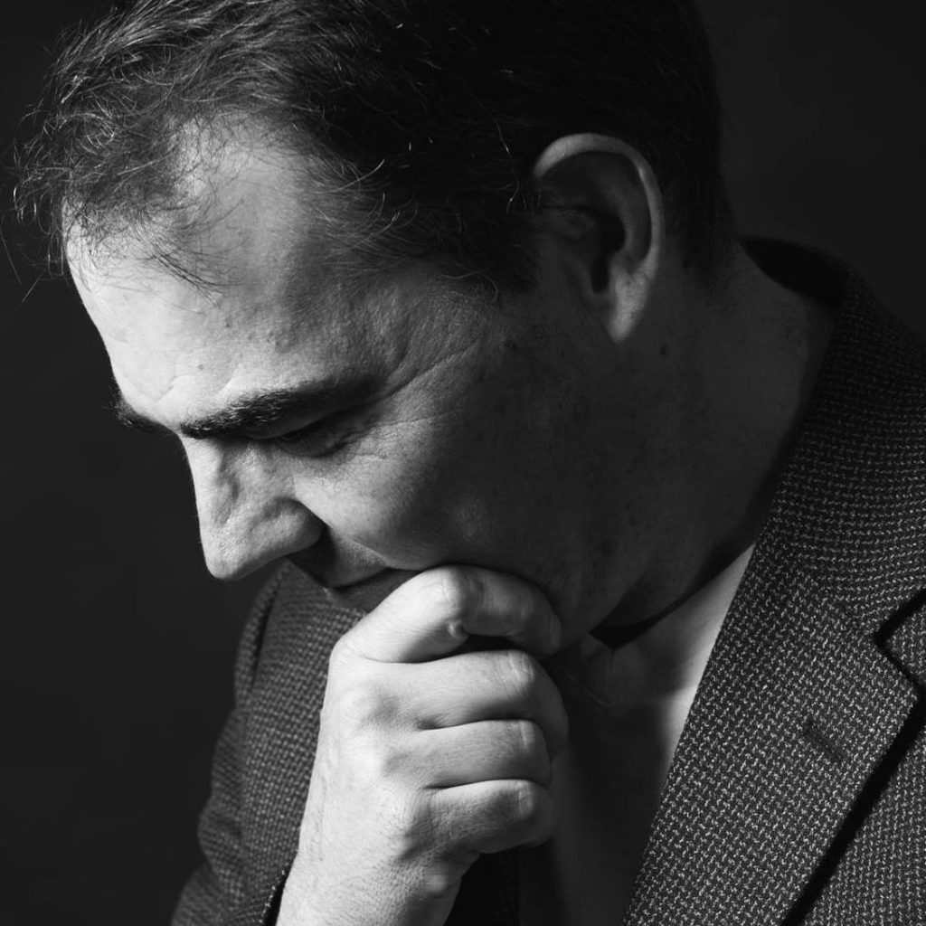 Link Miller, black and white portrait